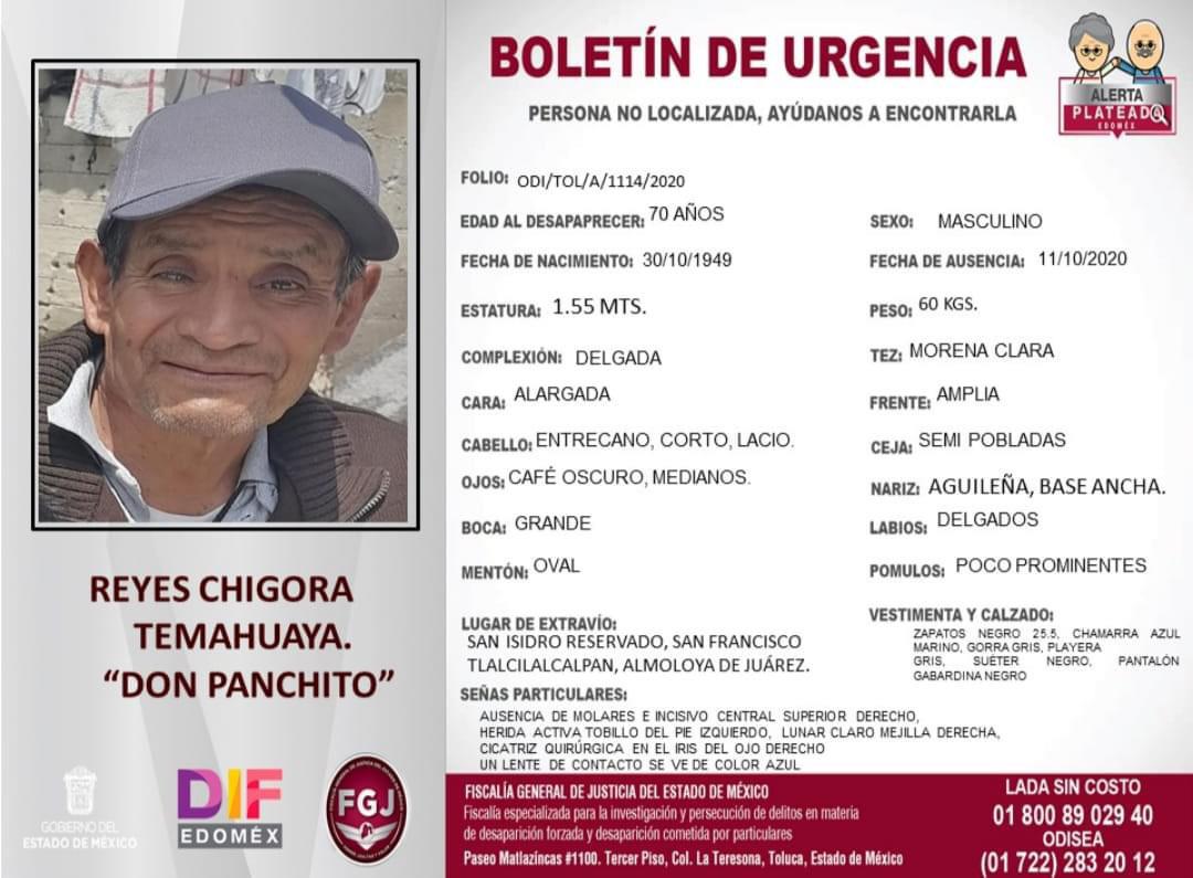 Encuentran sin vida a Don Panchito en San Francisco Tlalcilalcalpan