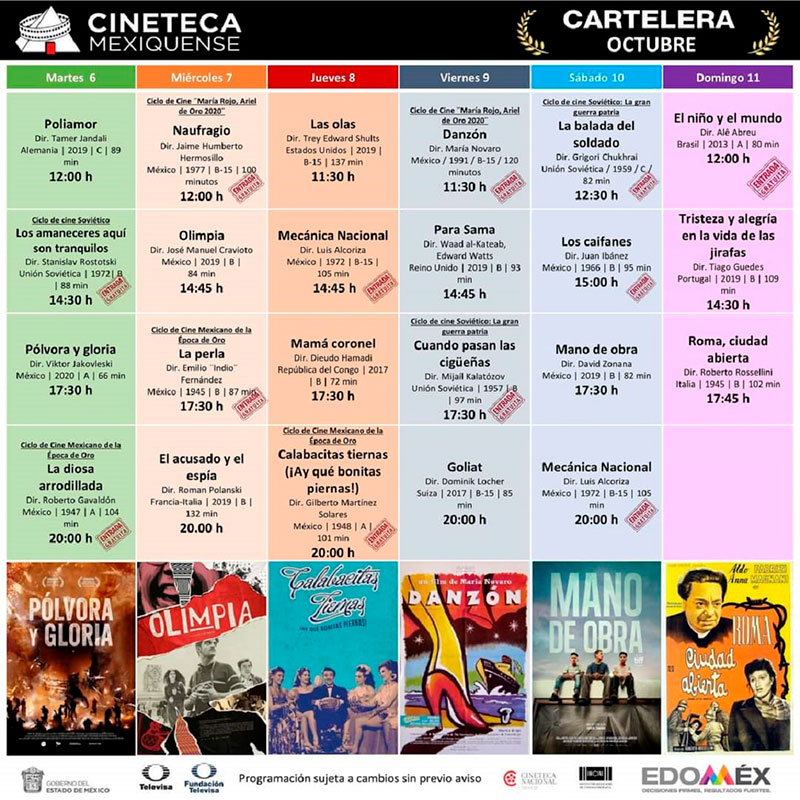 Cartelera cultural del Edomex