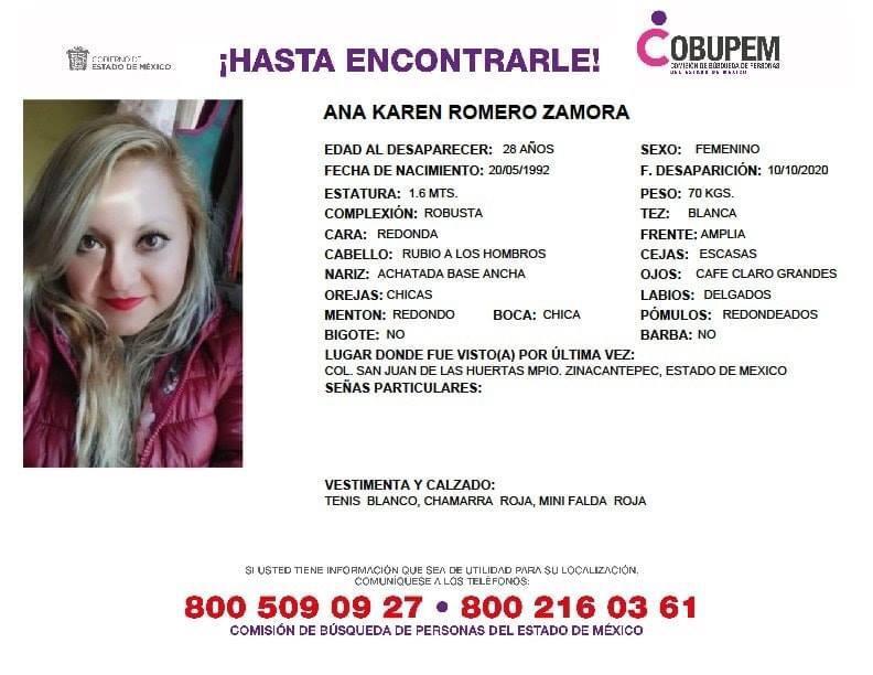 Karen desapareció; amigos y familiares la buscan