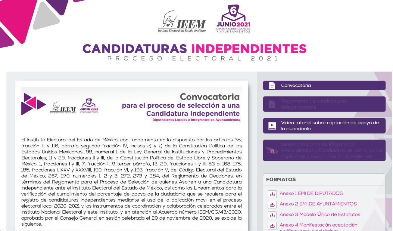 Desdén por candidaturas independientes: IEEM