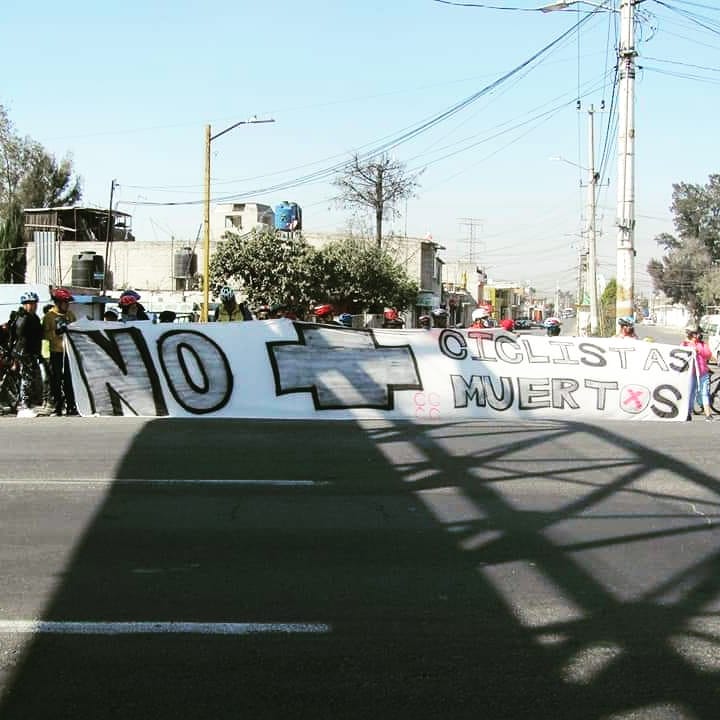 ¡No más muertes viales! exigen ciclistas al oriente del Edomex