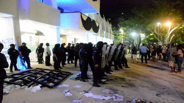 Protesta en Cancún