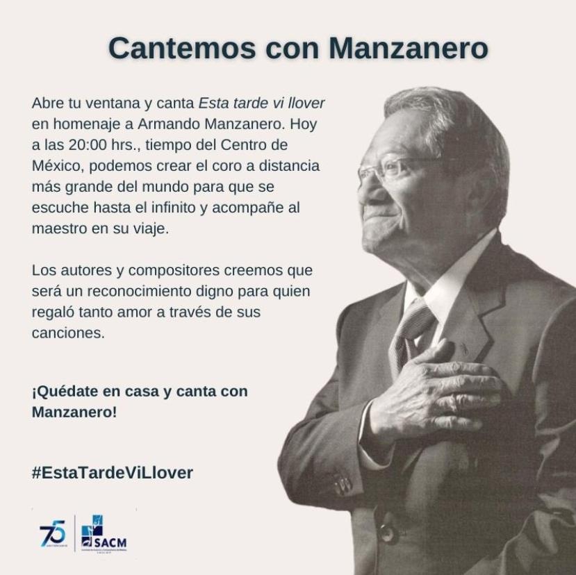 Preparan homenaje a Armando Manzanero