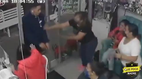 VIDEO del momento exacto en que sujetos asaltan estética en Iztapalapa