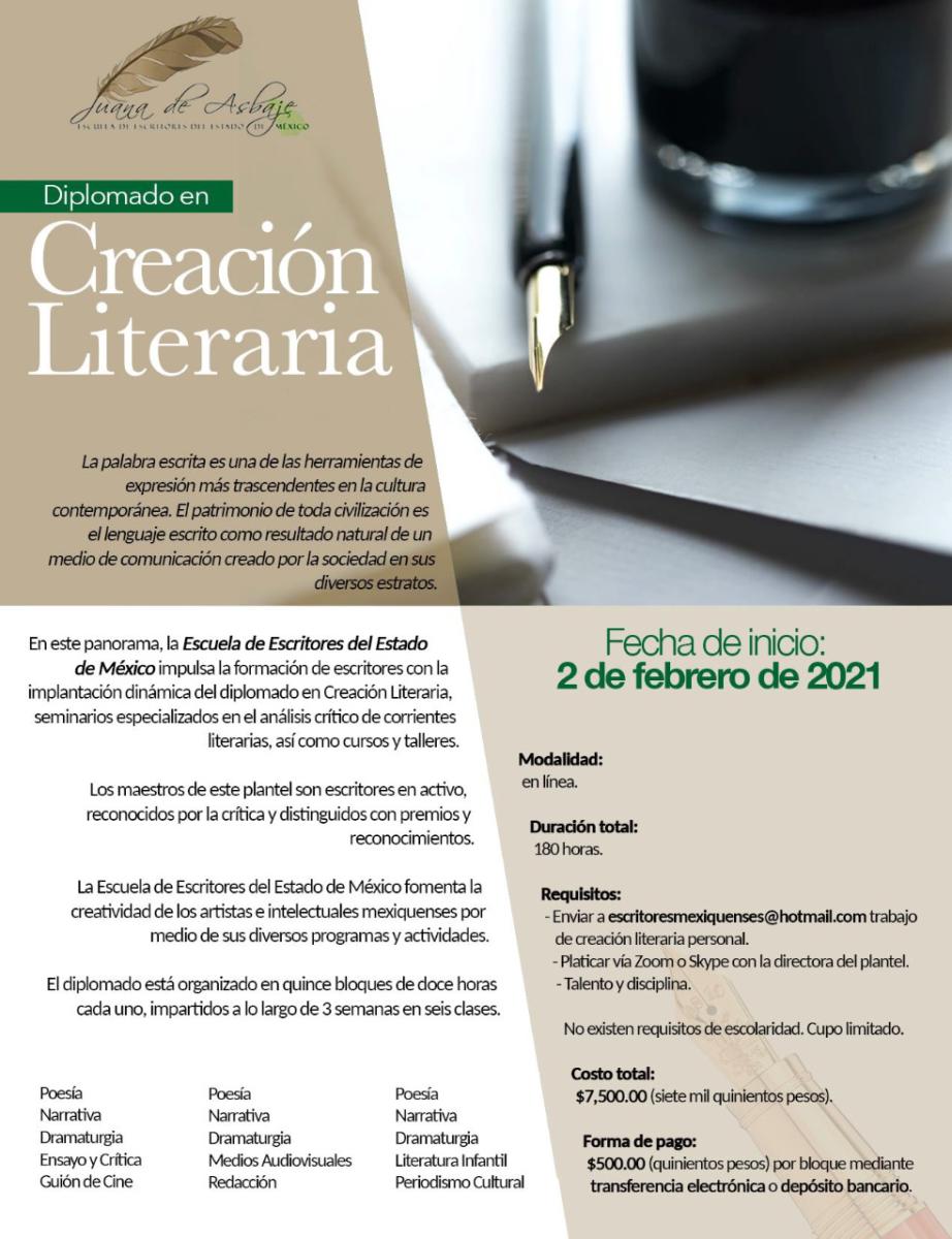 Creación Literaria virtual con la Escuela de Escritores