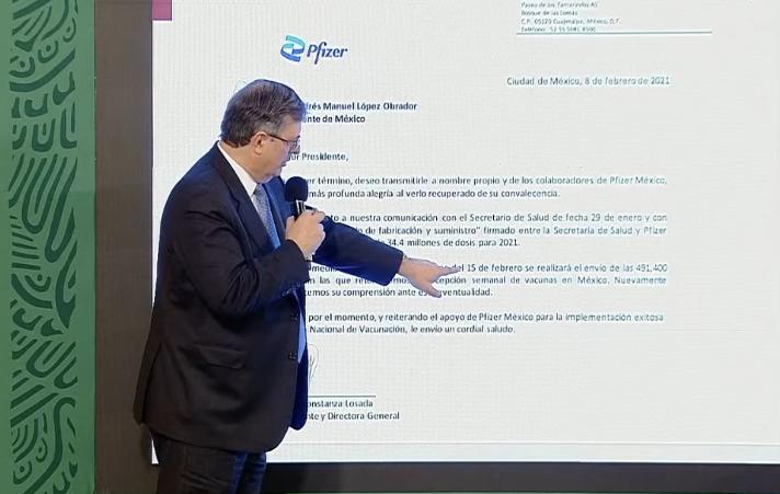 Carta de Pfizer a AMLO