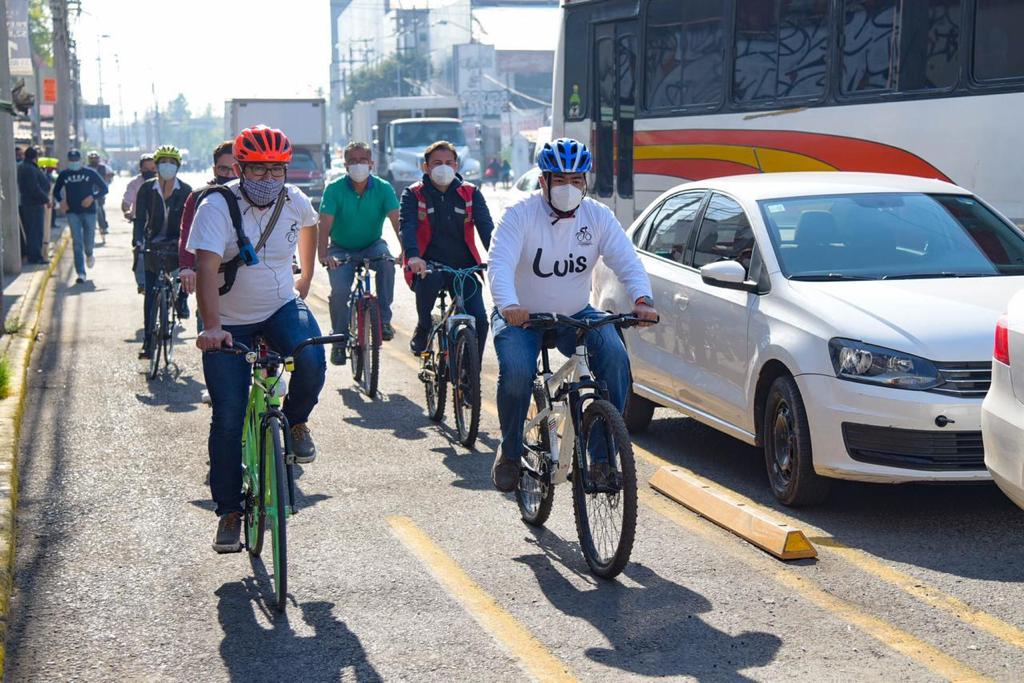 Arranca primer tramo de 2.5 Km de ciclovías en Naucalpan