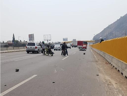 Muere biker tras derrapar en la México-Puebla