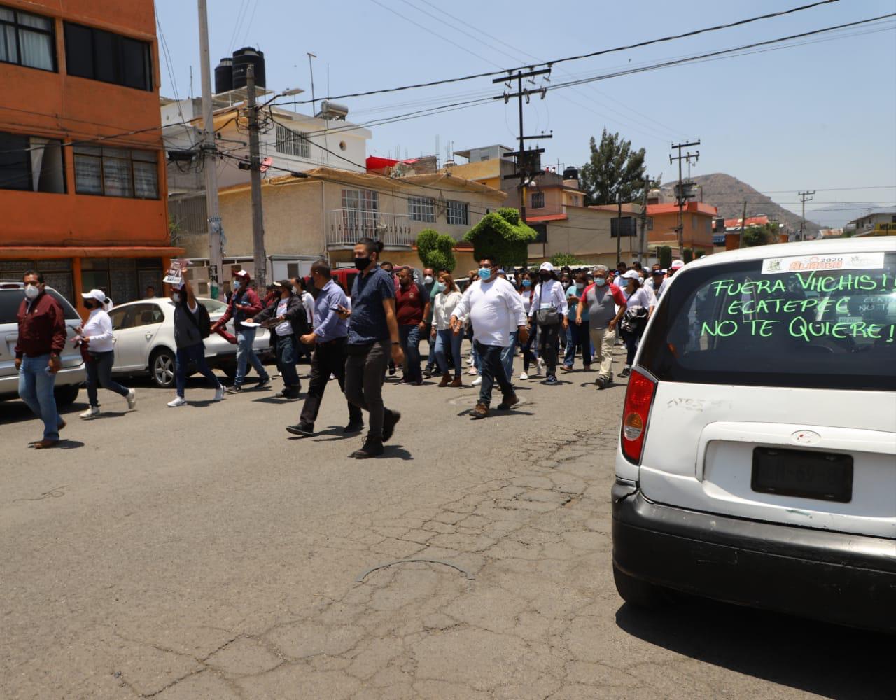 Vecinos de la colonia Héroes de la Independencia lanzaron consignas contra Fernando Vilchis