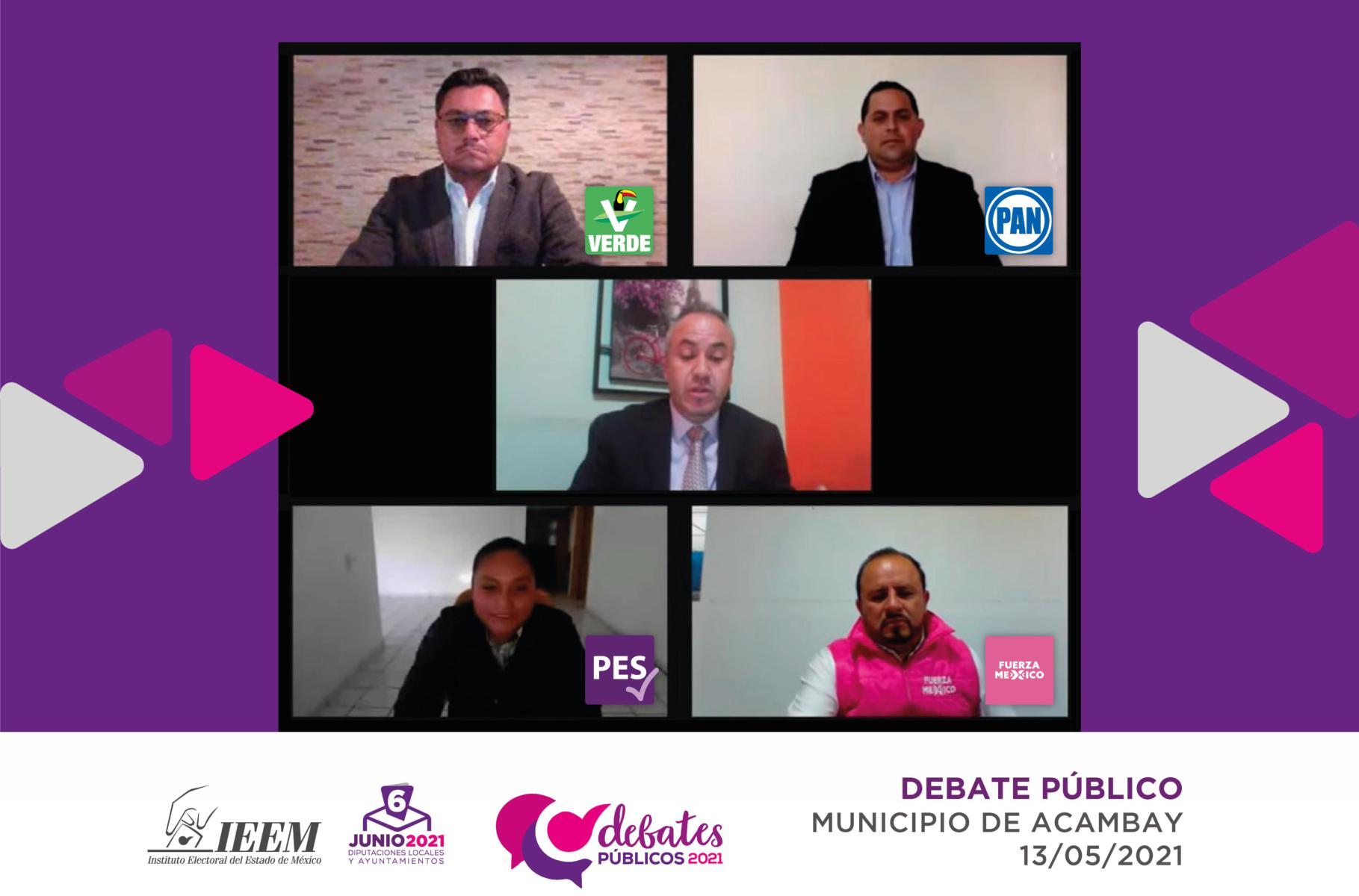 Aspirantes a gobernar Acambay realizaron el primer debate electoral en Edoméx