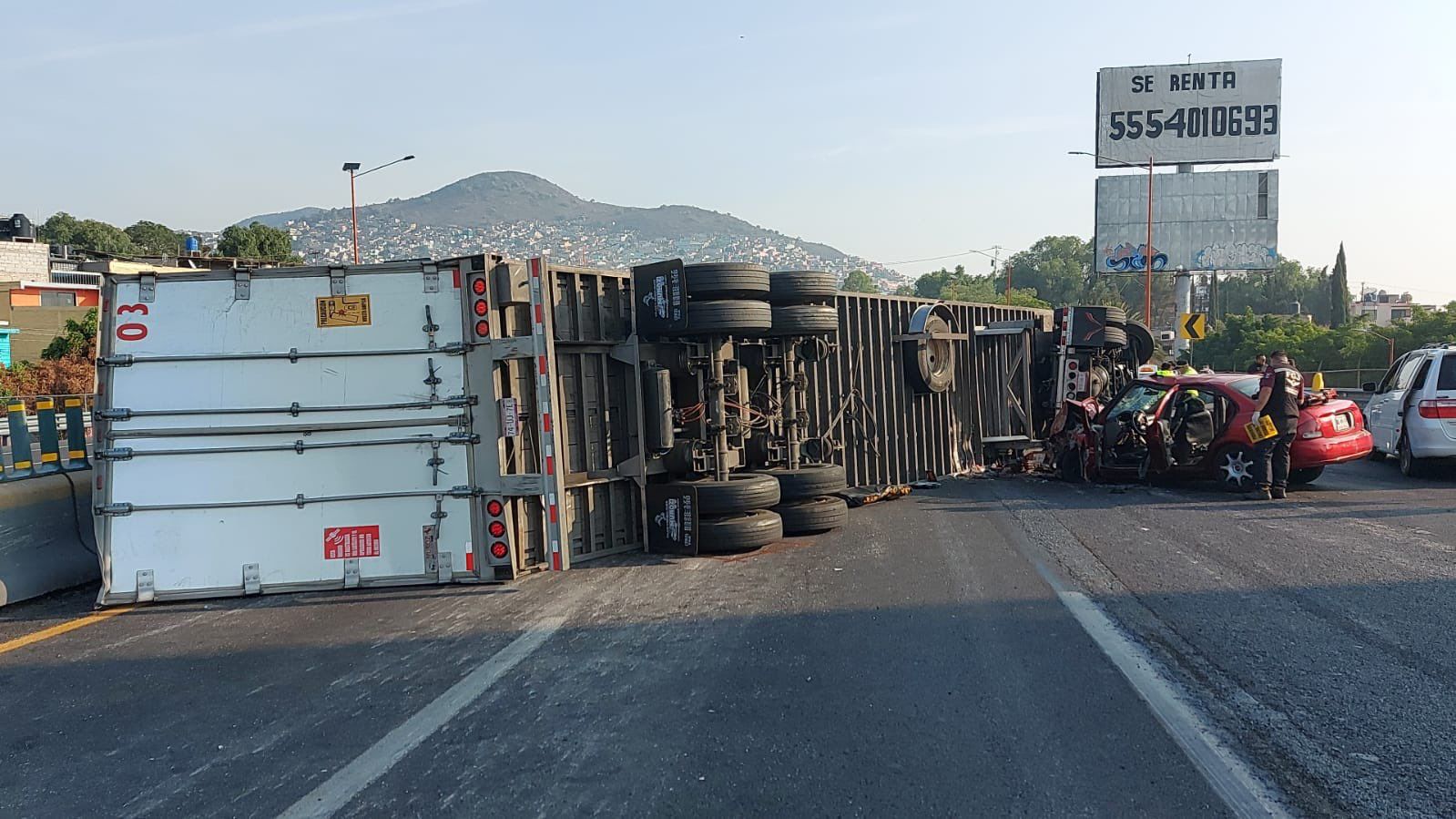 Accidente mortal en la México-Pachuca. Un tráiler, el protagonista