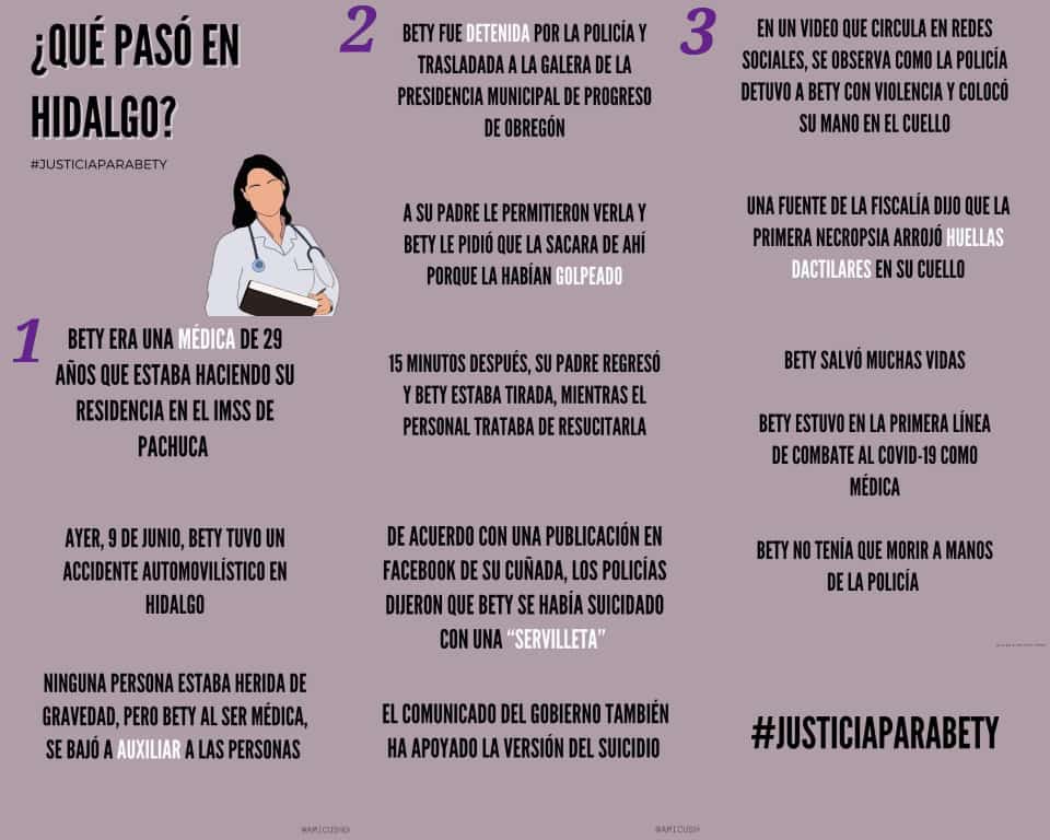 No fue suicidio, fue feminicidio aseguran en la redes y piden #JusticiaparaBety