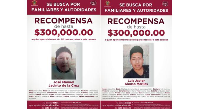 Ofrece FGJEM 300 mil pesos por encontrar a gaseros levantados en San Cristobal Huichochitlán