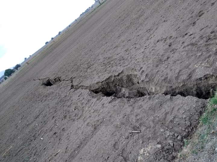 ¡Se abre la tierra! en San Salvador Atenco