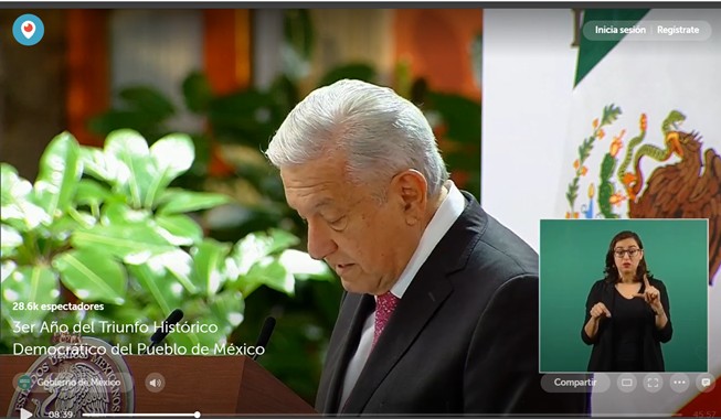 Como exitoso define su gobierno, Andrés Manuel López Obrador en su informe trimestral