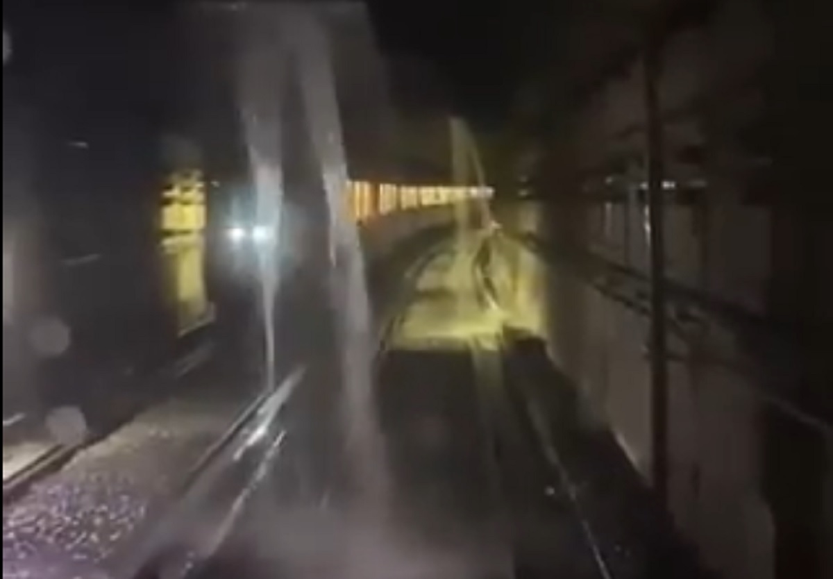 Video: Se filtra agua en túnel de la línea 5 del metro de CDMX