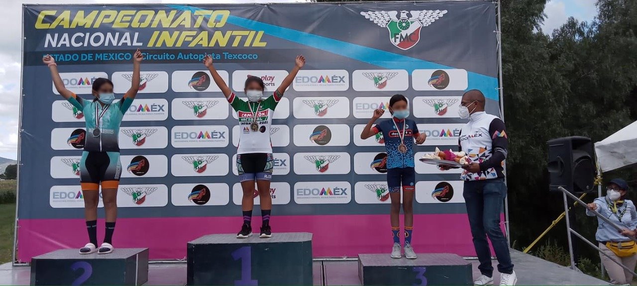 Mexiquenses logran la medalla de bronce en el Campeonato Nacional de Ciclismo Infantil