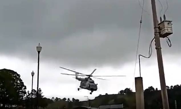 Video: Cae helicóptero de la SEMAR en Hidalgo. No hay pérdidas humanas: Gobernador