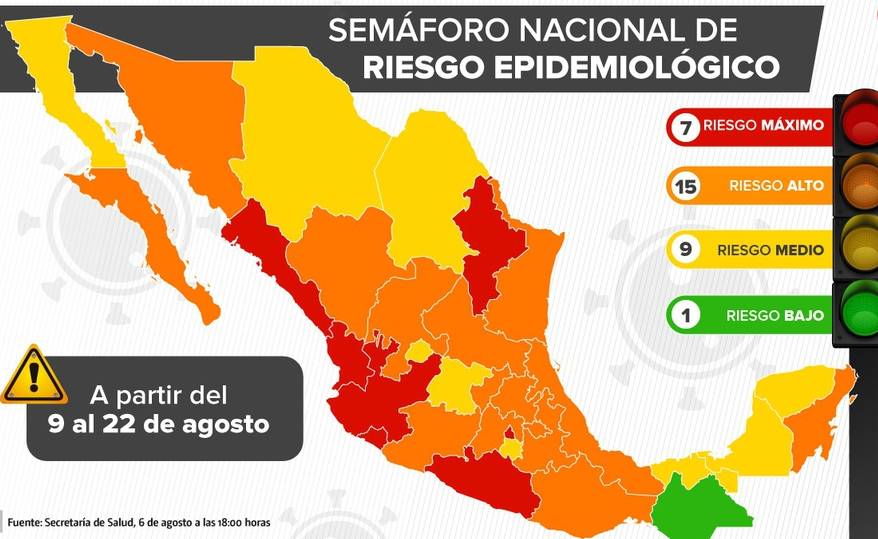 La Ciudad de México regresa a semáforo rojo