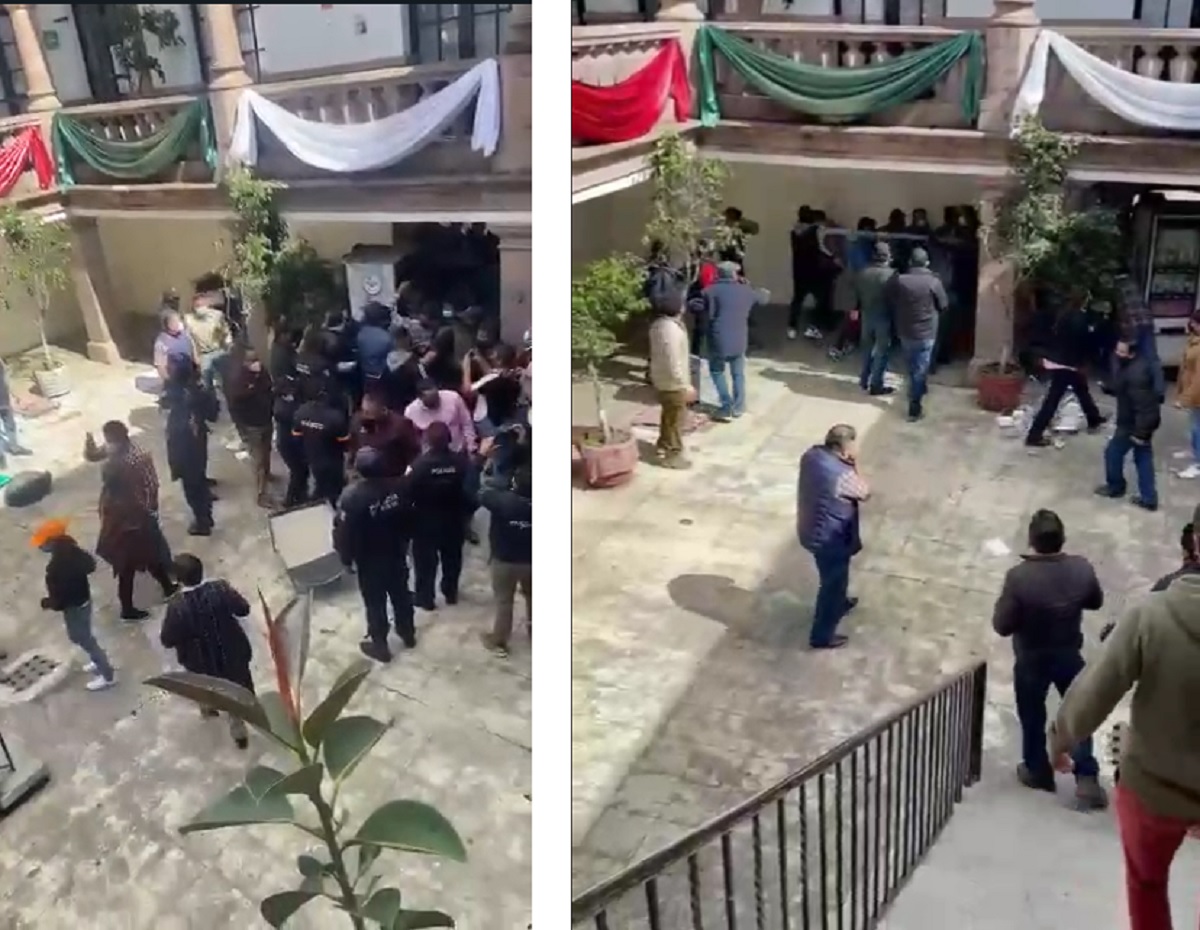 Video: Manifestación de ciudadanos en Santiago Tianguistenco fue desalojada con violencia