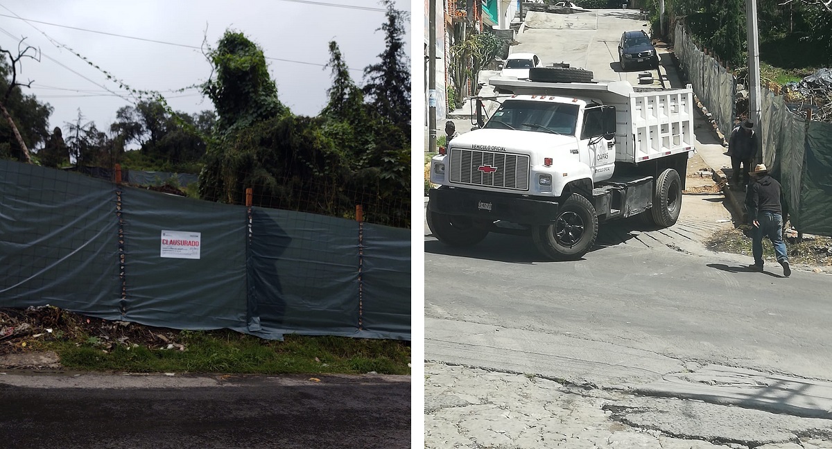 PROPAEM clausura trabajos que realizaban particulares y OAPAS en el Mazapán