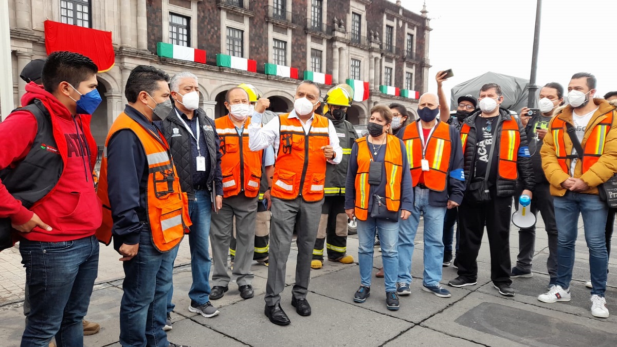 Frío simulacro nacional en Toluca