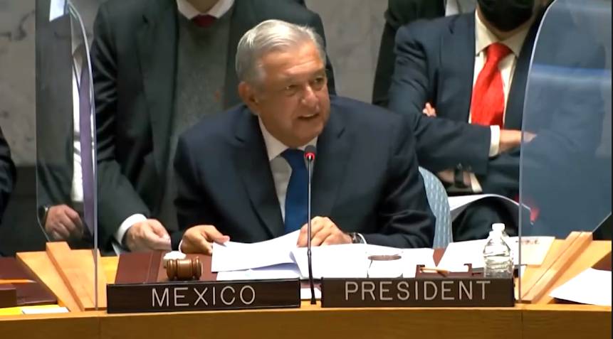 Propone AMLO plan mundial de bienestar ante la ONU