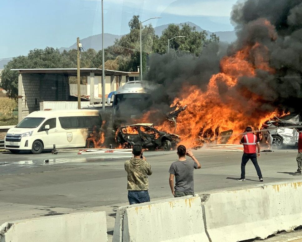 Video: Captan fuerte accidente en la México-Puebla