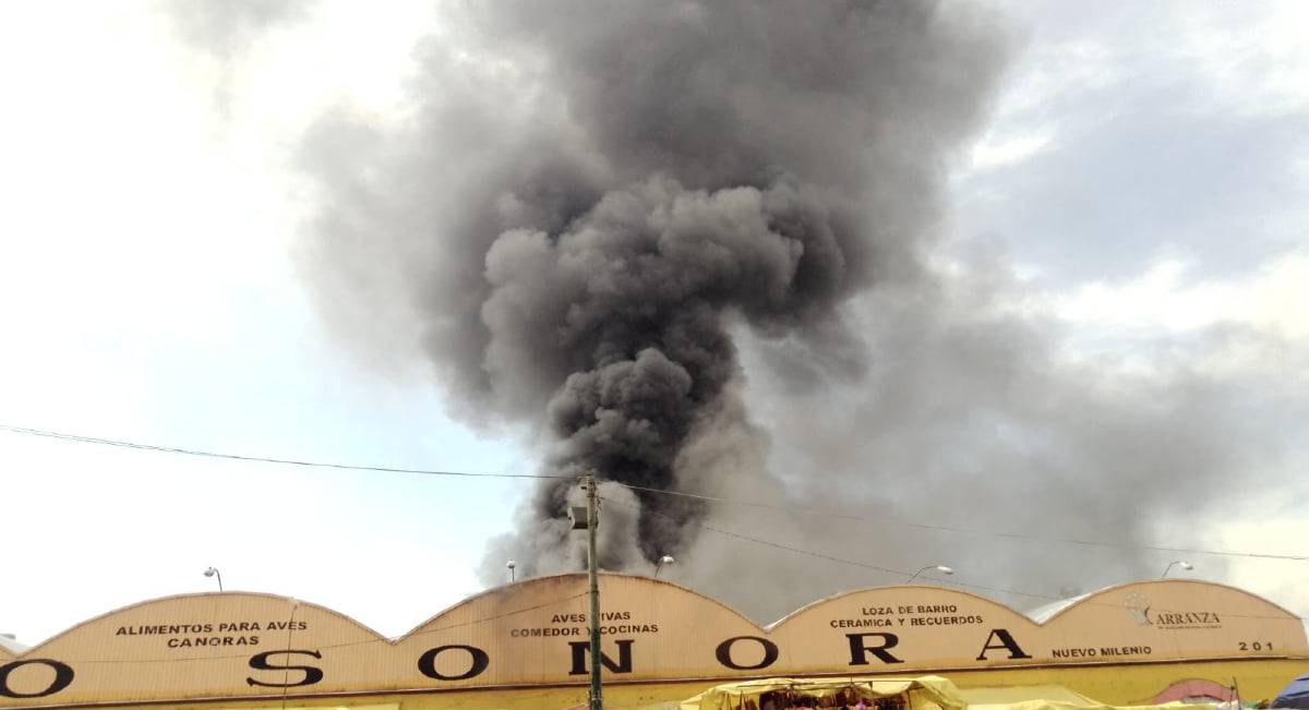 Controlan incendio en el Mercado de Sonora