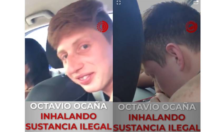 Circula video donde Octavio Ocaña, presuntamente, inhala cocaína