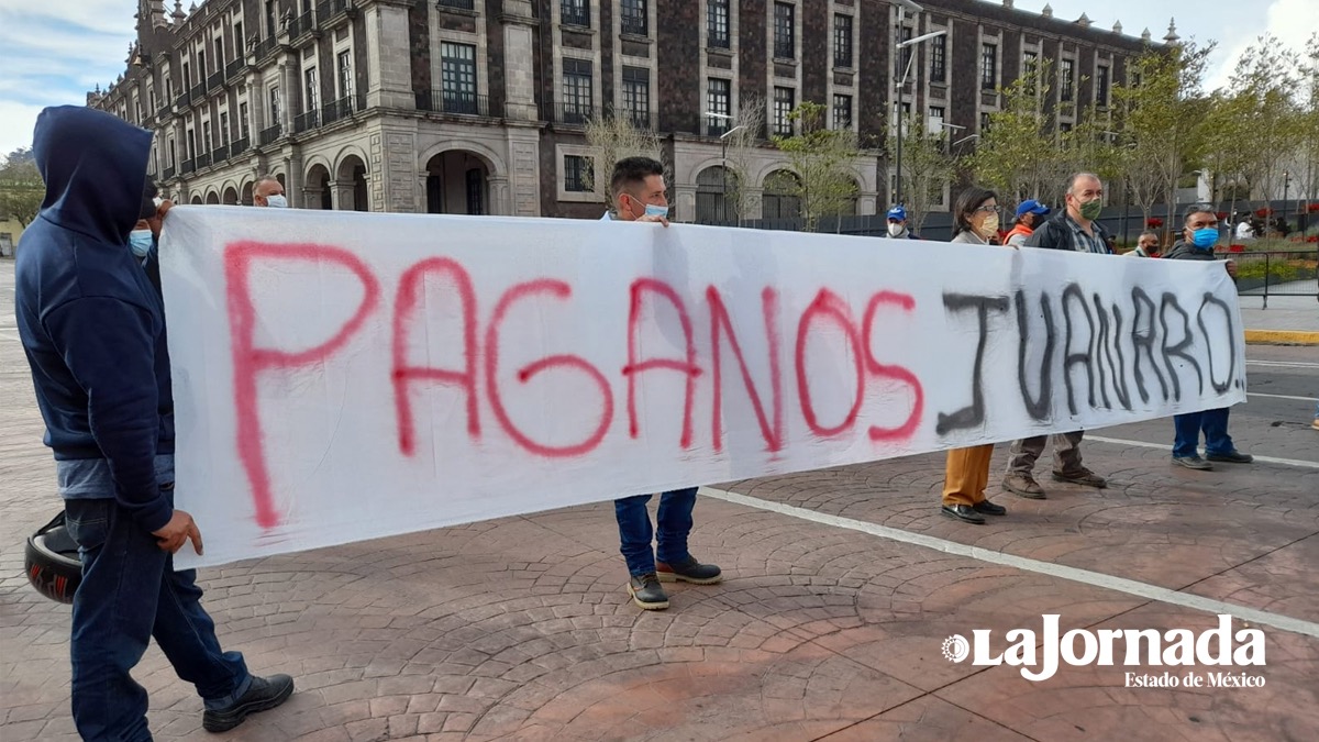 Video: Trabajadores del ayuntamiento de Toluca, exigen pago de aguinaldo