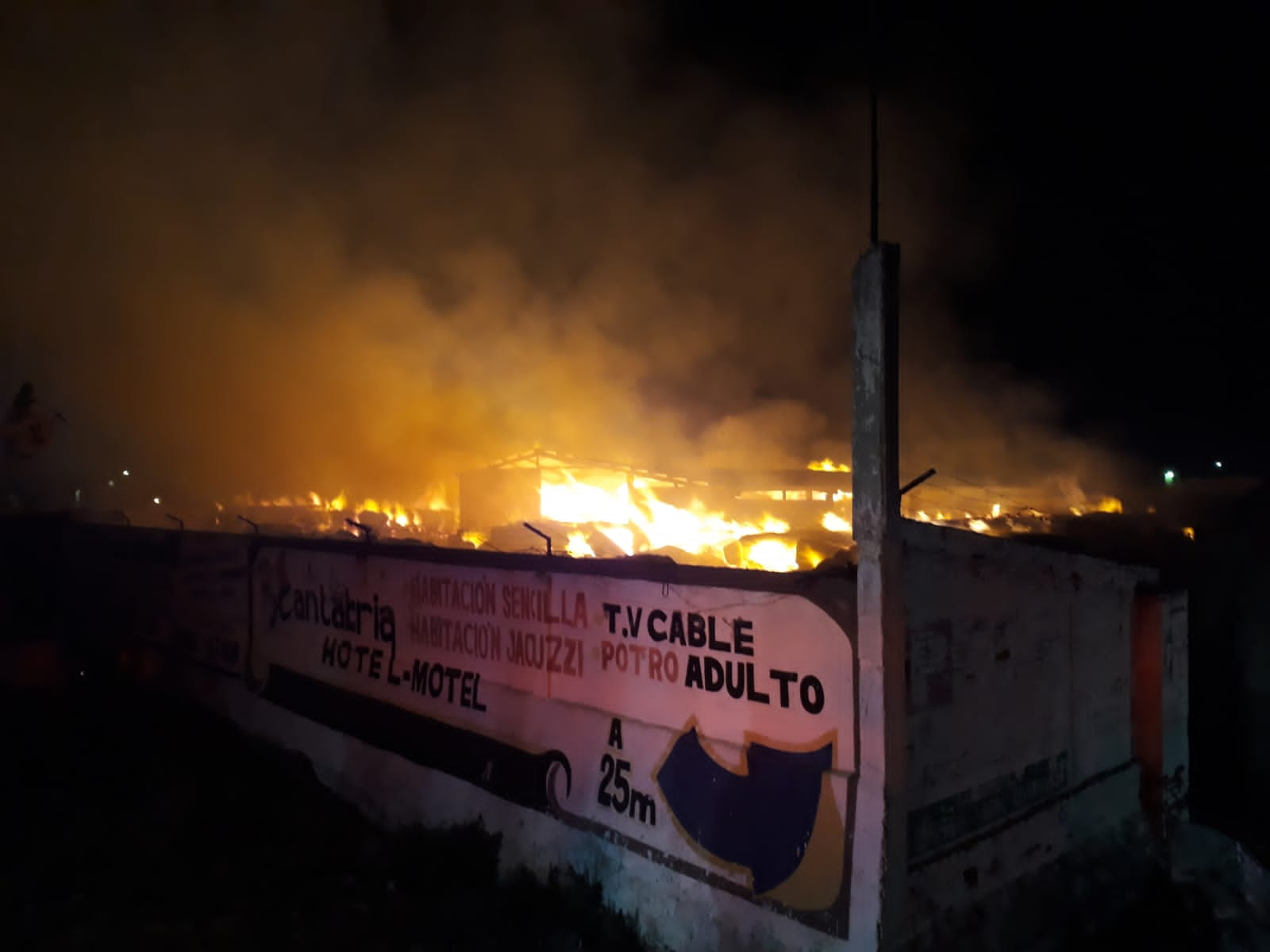 incendio en bodega de algodón