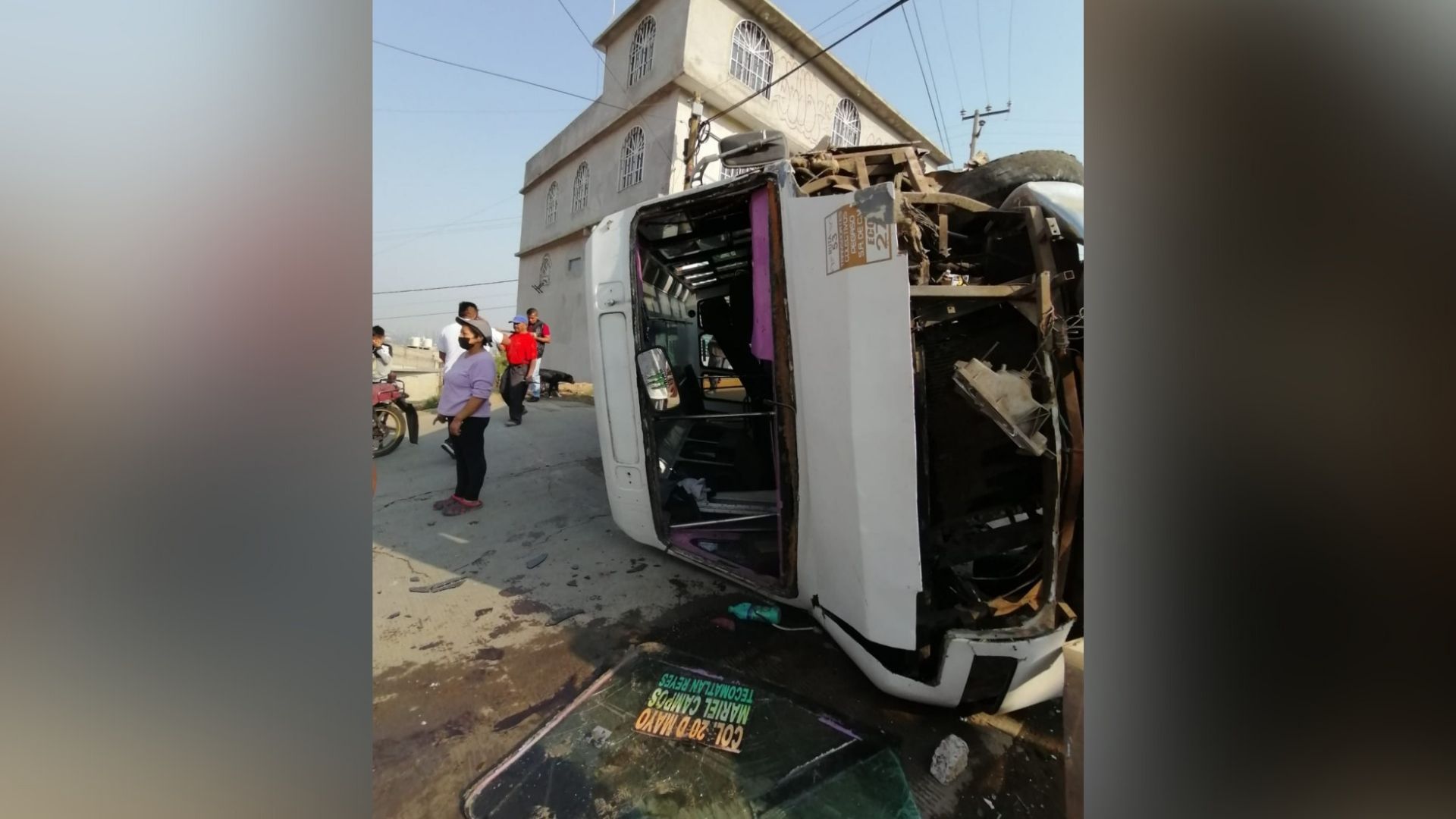 volcadura de transporte público