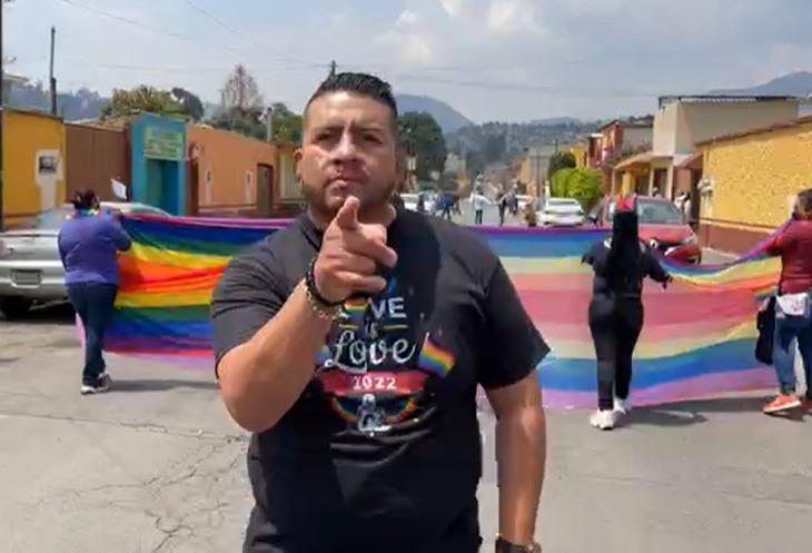 Encabeza alcalde de Tlalmanalco marcha por el orgullo LGTTTBA