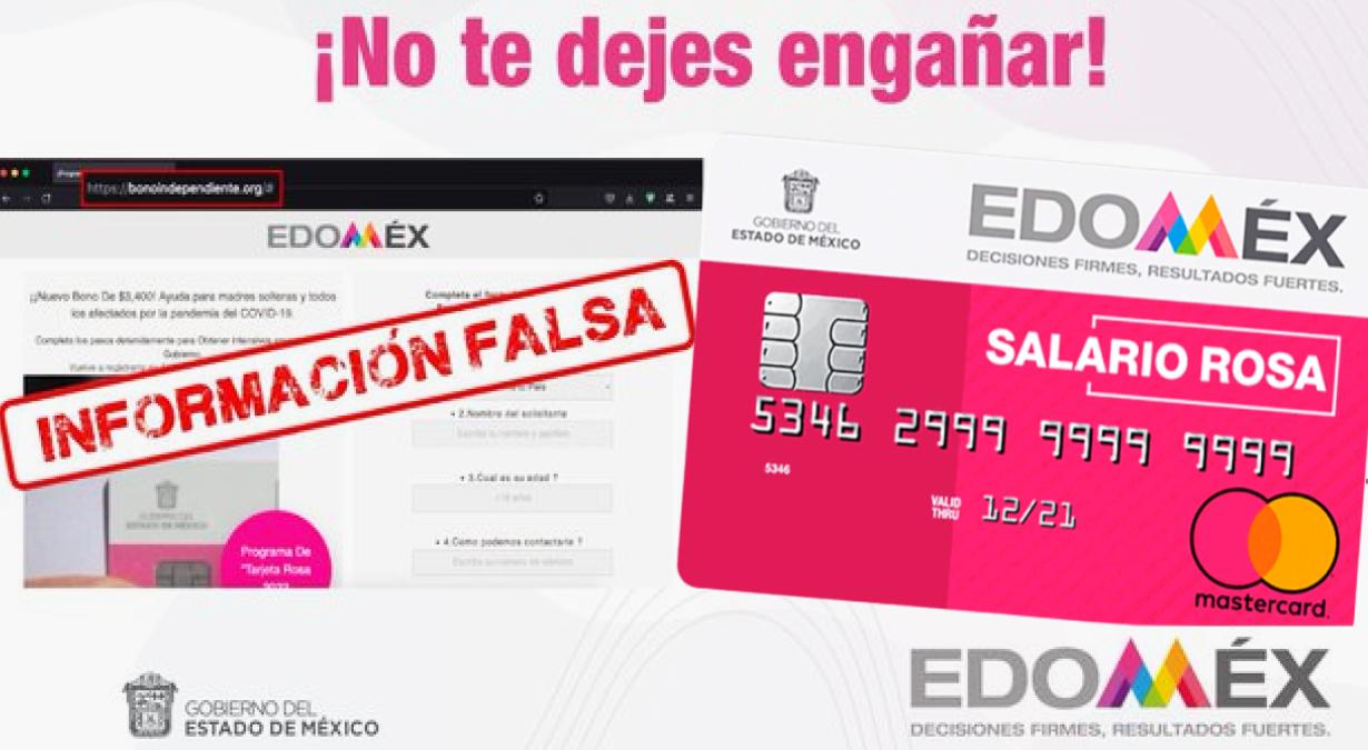 páginas falsas del Salario Rosa