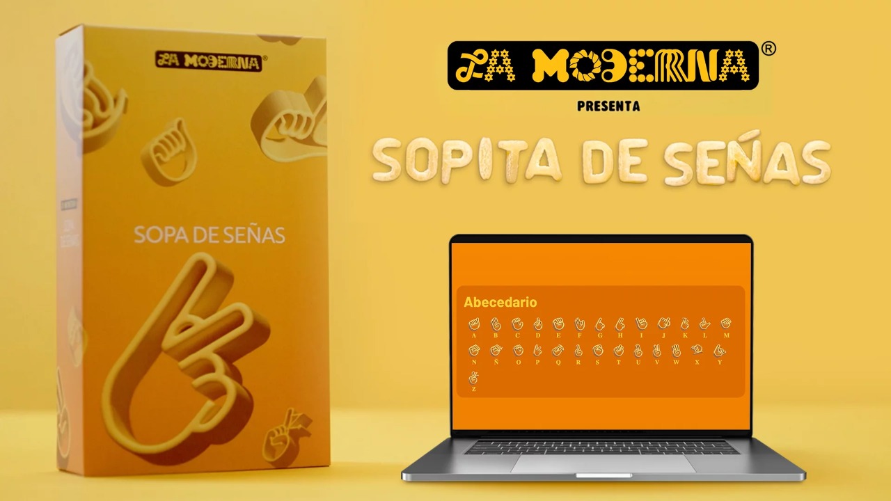 Presentan sopa con lengua de señas