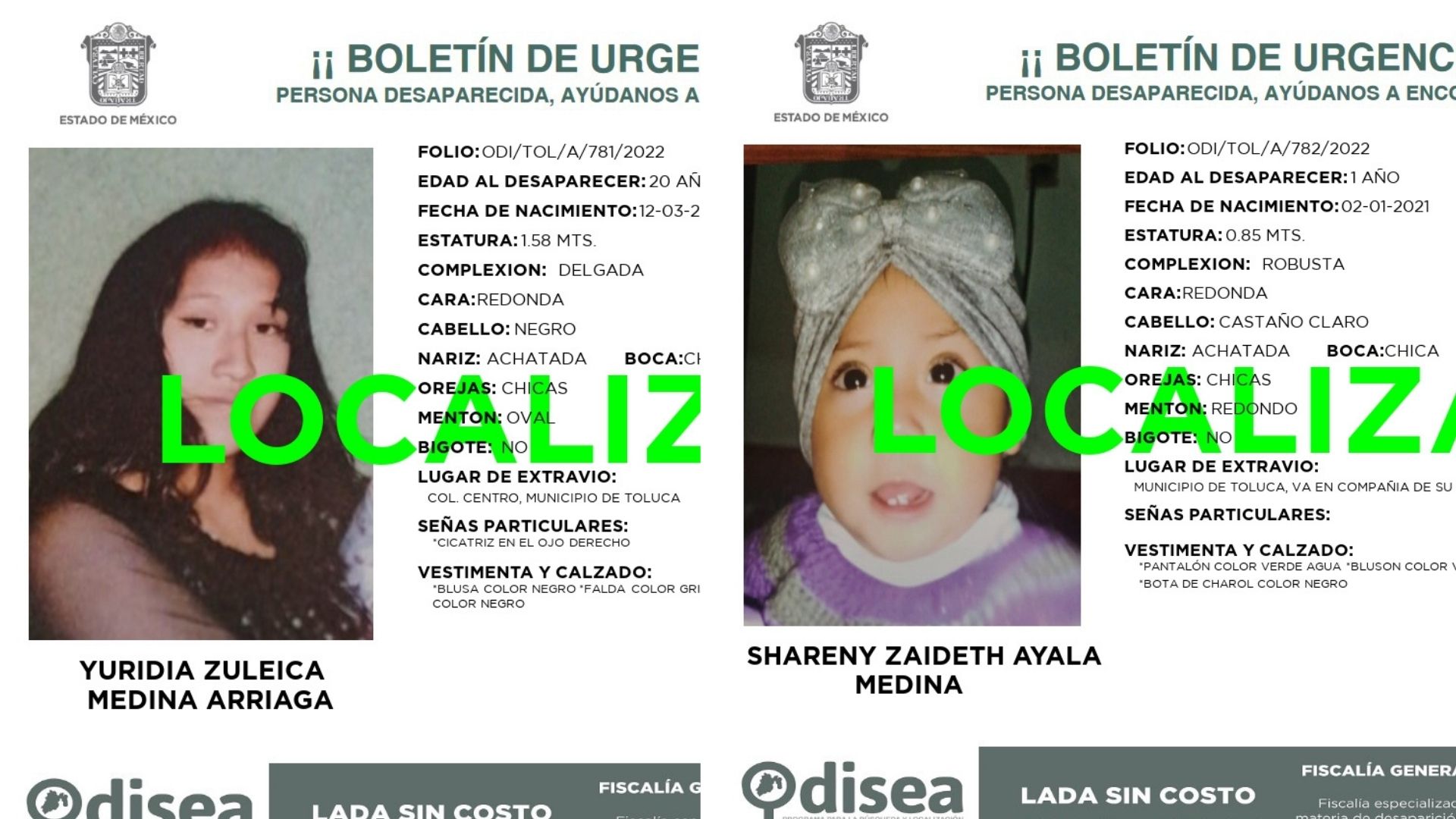 madre e hija desaparecidas en Toluca