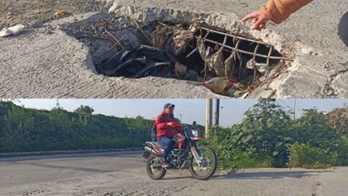 Los baches en Ixtapaluca provocan accidentes