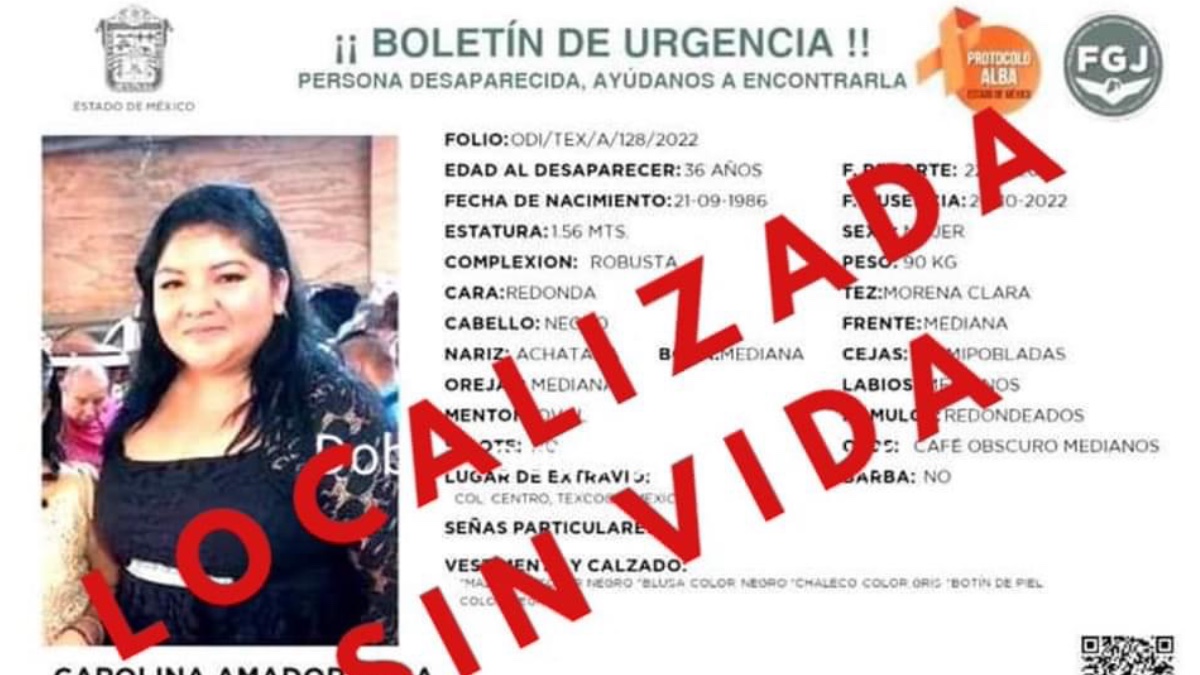 Carolina fue asesinada y desmembrada en Texcoco