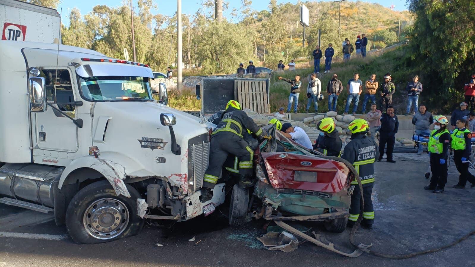 fuerte accidente en la México-Querétaro