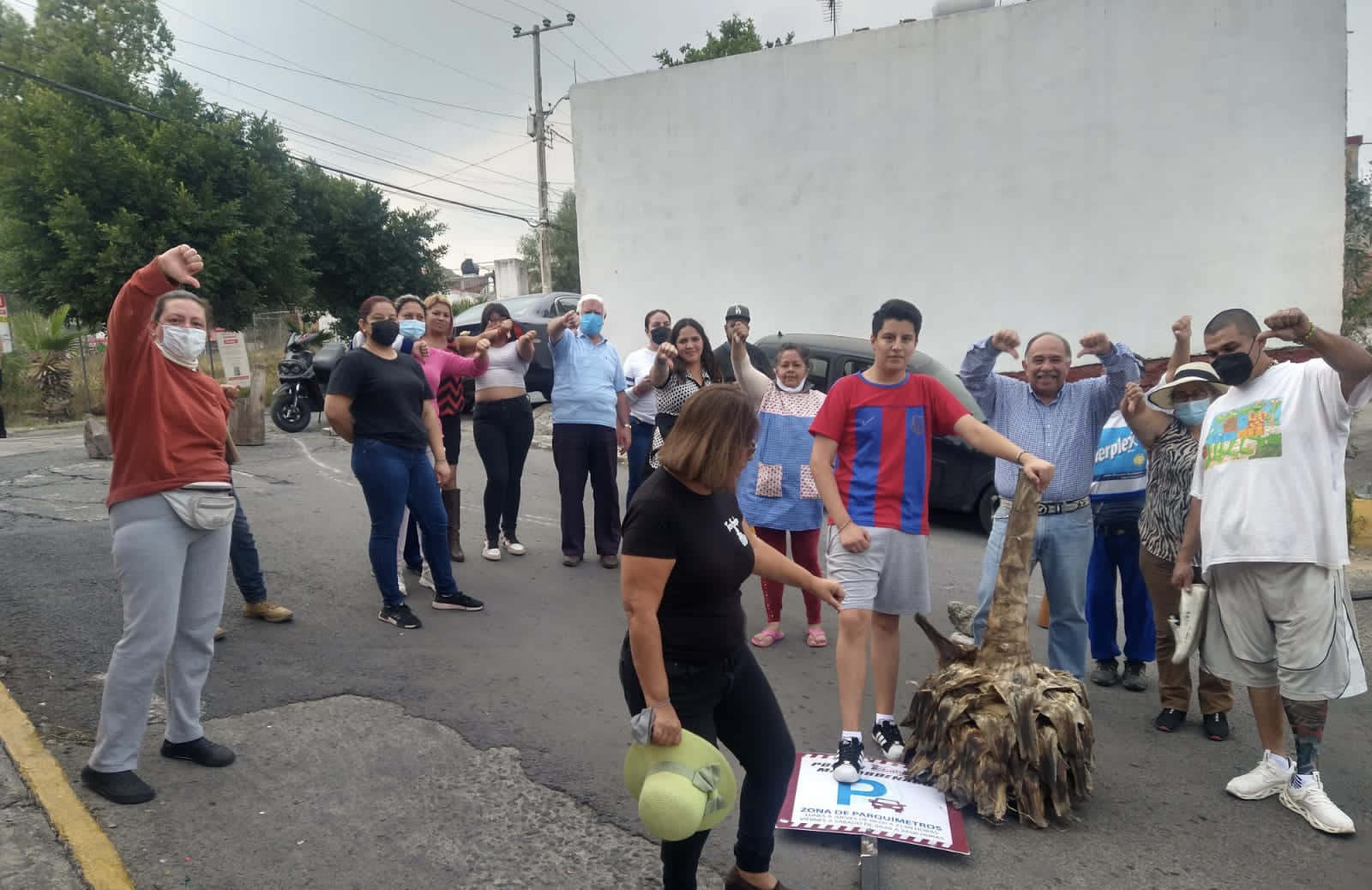 Protesta por parquímetros