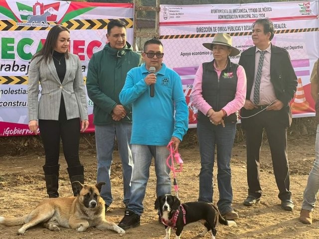 Amecameca construye su primer parque canino