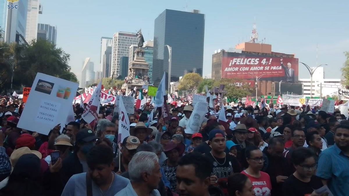 Más de 600 mil mexiquenses participaron en la marcha encabezada por AMLO