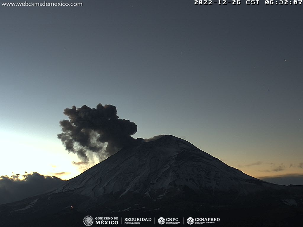 Popocatépetl registra explosión importante esta madrugada