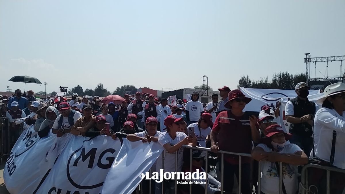 Militantes acompañan a Delfina Gómez en Texcoco en cierre de precampaña (Video)