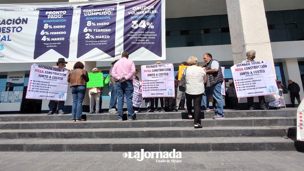 Video: Habitantes de Naucalpan piden frenar la construcción del Portal Satélite