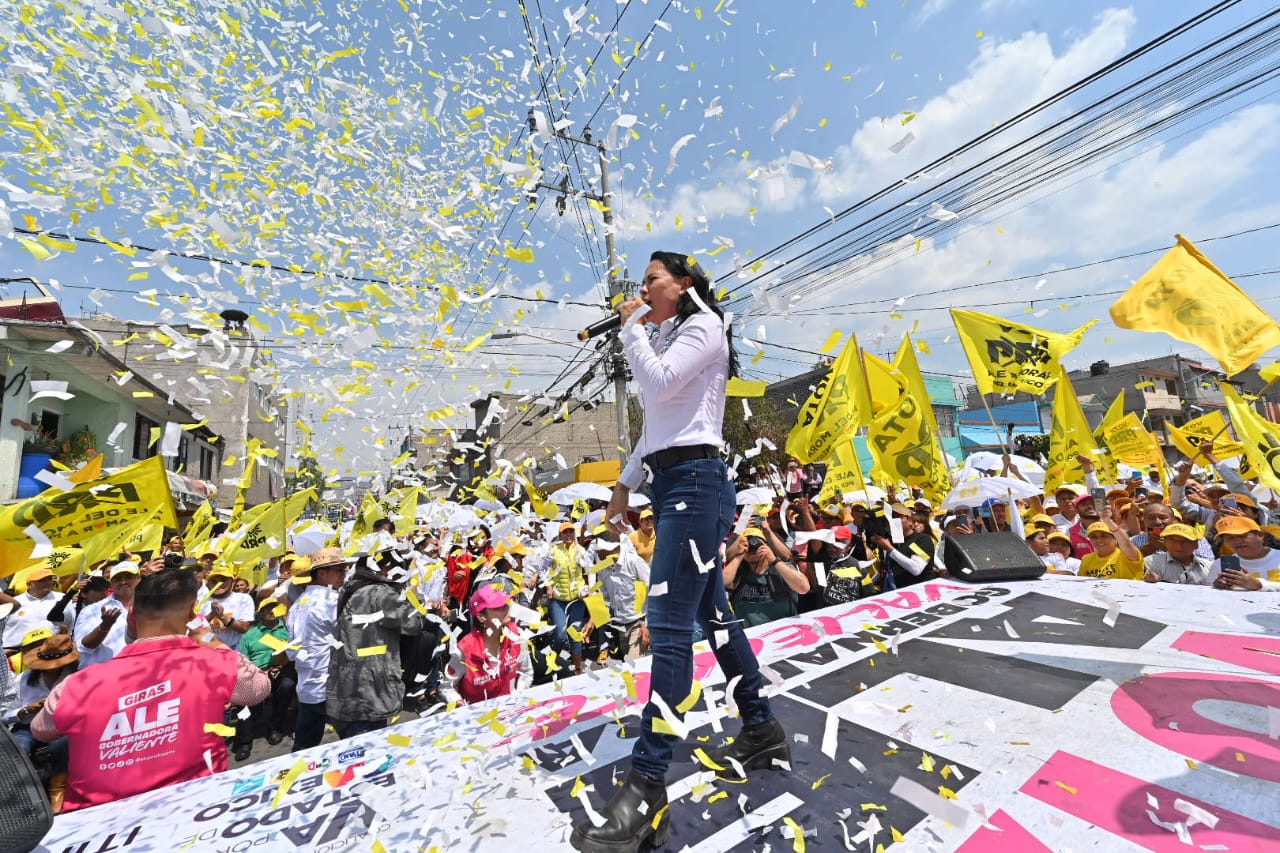 Llega candidata aliancista a mitad de gastos de campaña, su adversaria aún no