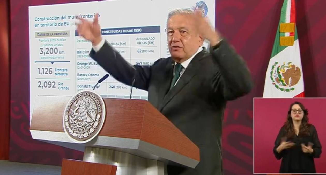 El muro fronterizo “es pura publicidad”: AMLO