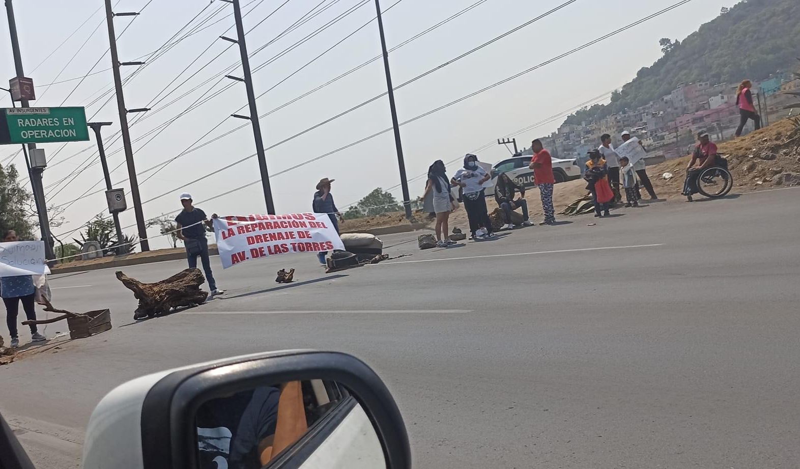 Manifestantes bloquean la autopista México-Pachuca