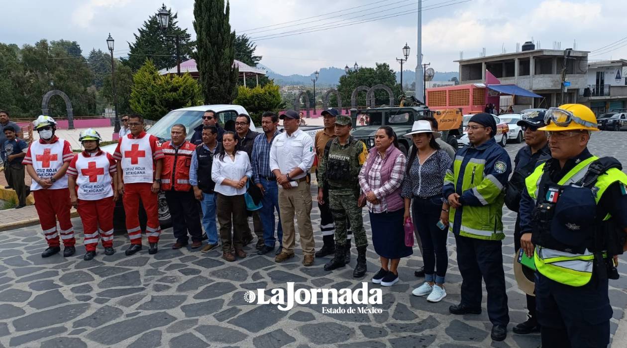 Realizan simulacro de evacuación en municipios aledaños al Popocatépetl